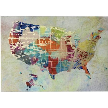 Canvas Print with Foil of The United States